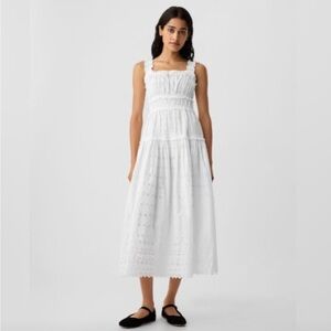 GAP x DOEN White Eyelet Maxi Dress (freshly dry cleaned, worn 4X)